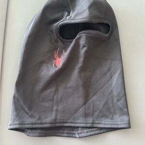 Spyder Kids Black Face Mask with Red Logo